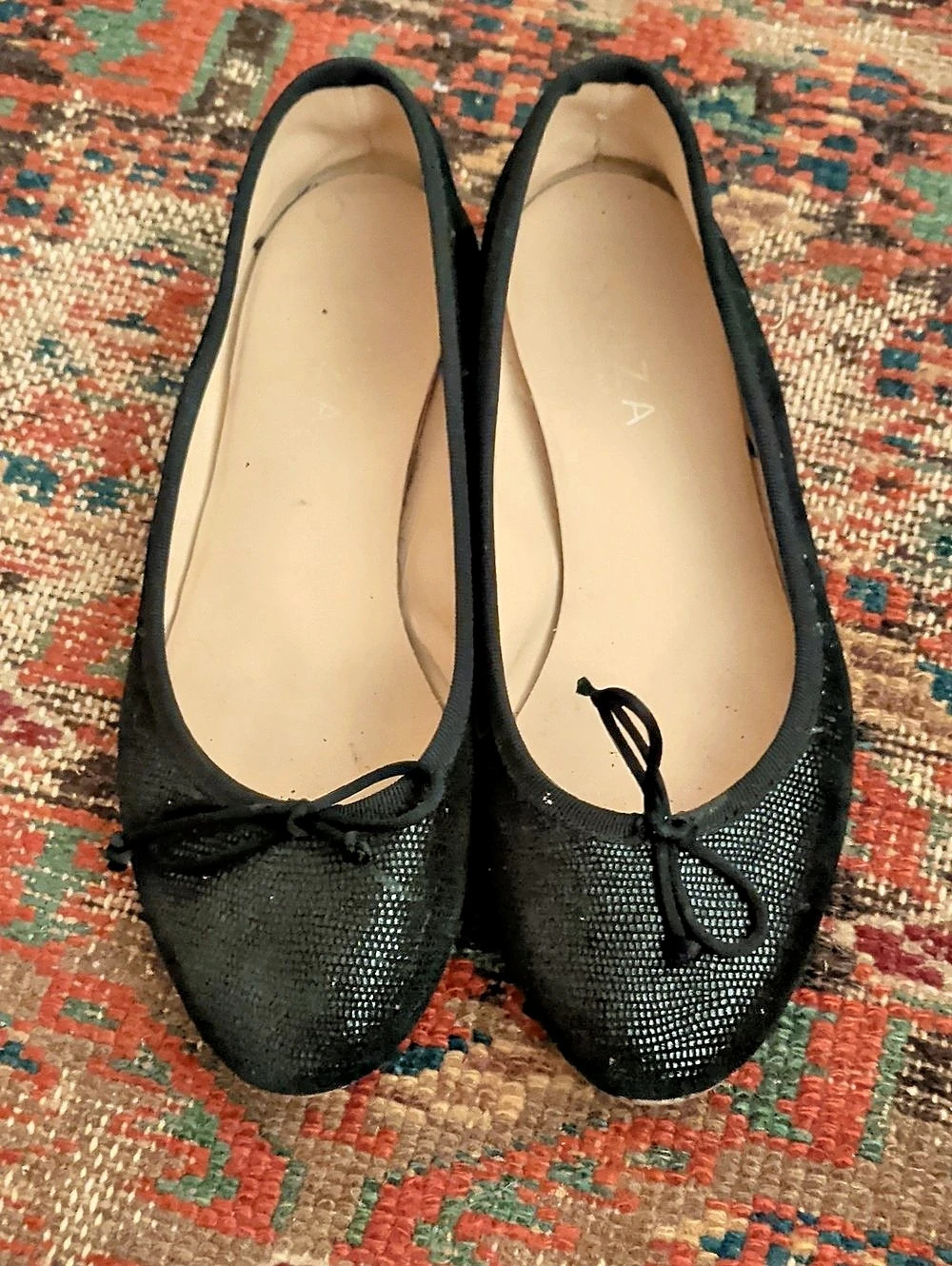 Kinza Black Ballet Flats US 7